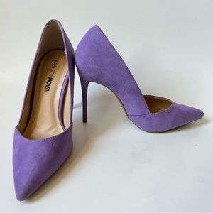Fashion Nova, Lilac Suede Like Pointy Toe Pump, 5 Inches Stiletto Heel
